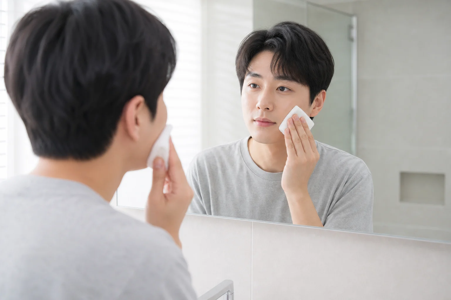 사랑니 발치 후 출혈 회복 중 확인 장면
